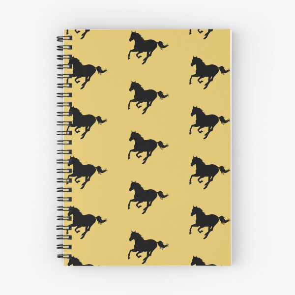 Item preview, Silhouette of a horse running on mustard yellow designed and sold by PICbyFemke.