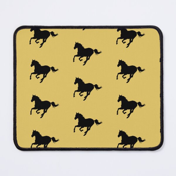 Item preview, Silhouette of a horse running on mustard yellow designed and sold by PICbyFemke.