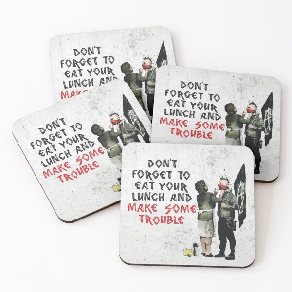 Item preview, Banksy - Don't Forget to Eat Your Lunch and Make Some Trouble designed and sold by WE-ARE-BANKSY.