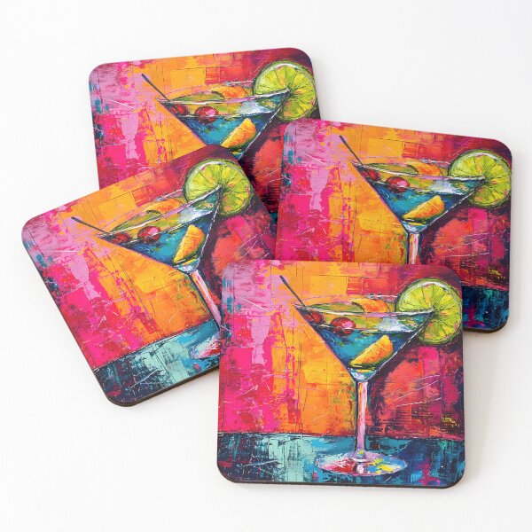 Item preview, Dynamic Spirits- Brushstrokes of Energy in the Cocktail Lounge Extravaganza Generative AI designed and sold by OlfactoART Studio.