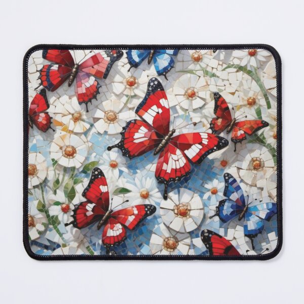 Item preview, Red and blue butterflies designed and sold by O-and-Co.