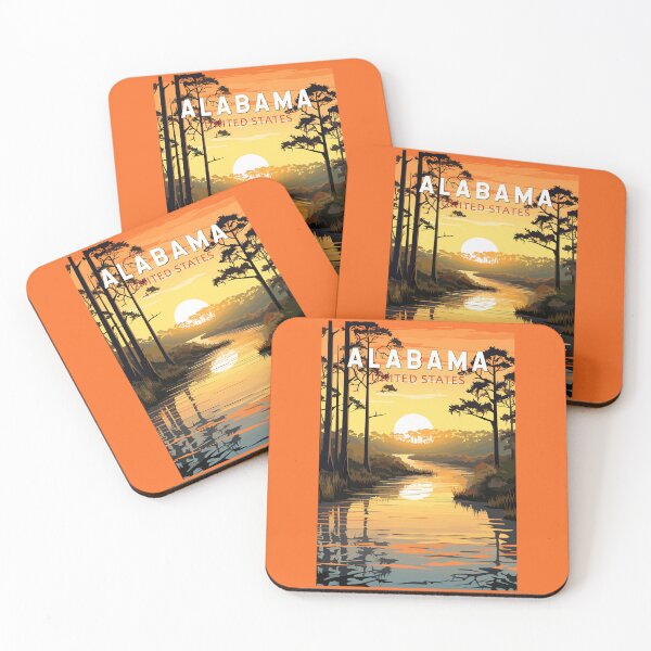 Item preview, Alabama Travel Art Vintage designed and sold by KrisSidDesigns.