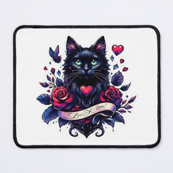 Item preview, Gothic valentines day black cat goth Sticker designed and sold by Expressions-Sel.