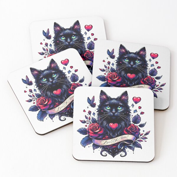 Item preview, Gothic valentines day black cat goth  Sticker designed and sold by Expressions-Sel.