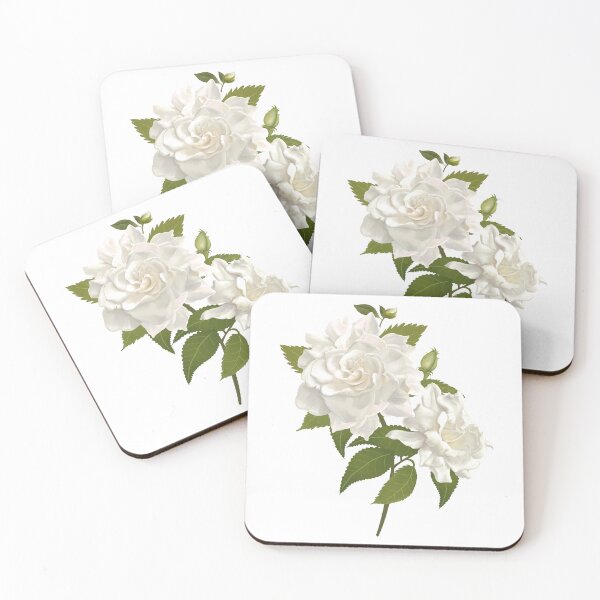 Item preview, Elegant White Roses in Watercolor: A Captivating Art Piece designed and sold by OpsDesing.