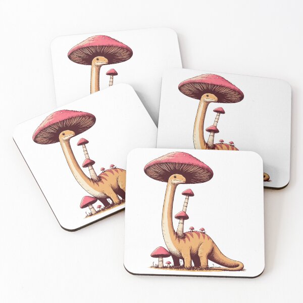 Item preview, Kawaii simple Mushroom Hat Dinosaur Brontosaurus designed and sold by TomFrontierArt.