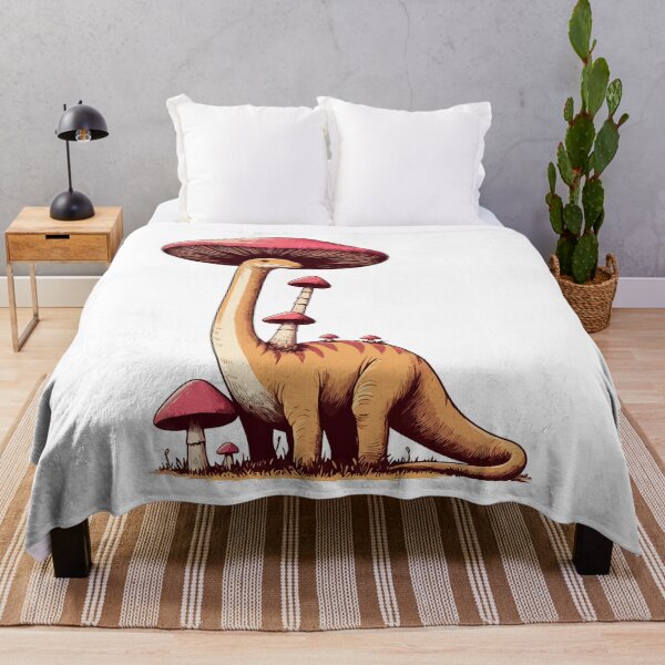 Item preview, Kawaii simple Mushroom Hat Dinosaur Brontosaurus designed and sold by TomFrontierArt.