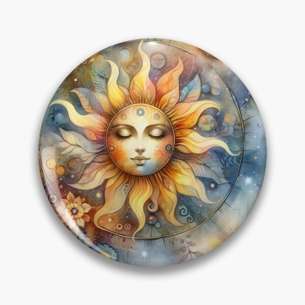 Item preview, Bohemian Celestial Sun - Mystic Cosmic Art Print designed and sold by ElLocoMus.