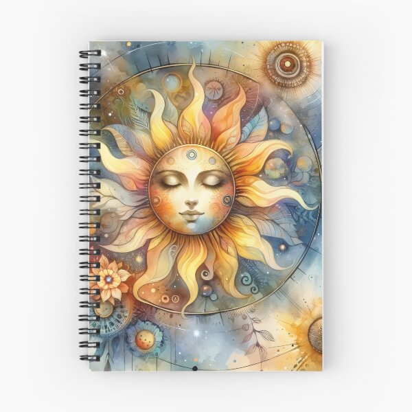 Item preview, Bohemian Celestial Sun - Mystic Cosmic Art Print designed and sold by ElLocoMus.