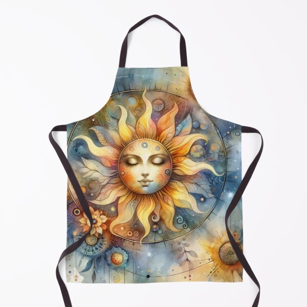 Item preview, Bohemian Celestial Sun - Mystic Cosmic Art Print designed and sold by ElLocoMus.