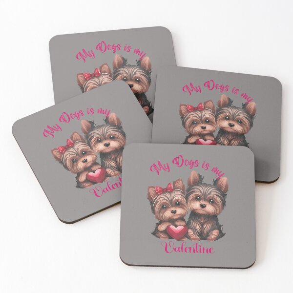Artikelvorschau,  Süße Hunde mit Herz, Valentinsmodus, Liebe auf Grau-Valentine 45 entworfen und verkauft von mndesignworx.