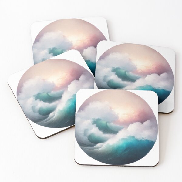 Item preview, watercolor nature sea and cloud designed and sold by catcraftss.