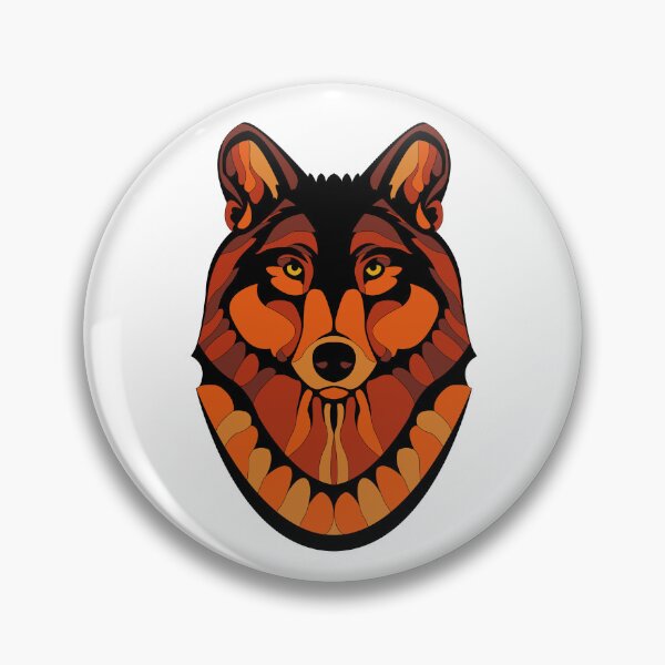 Item preview, Wolf face mandala designed and sold by wectorworld.