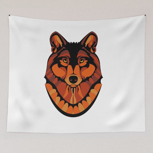 Item preview, Wolf face mandala designed and sold by wectorworld.