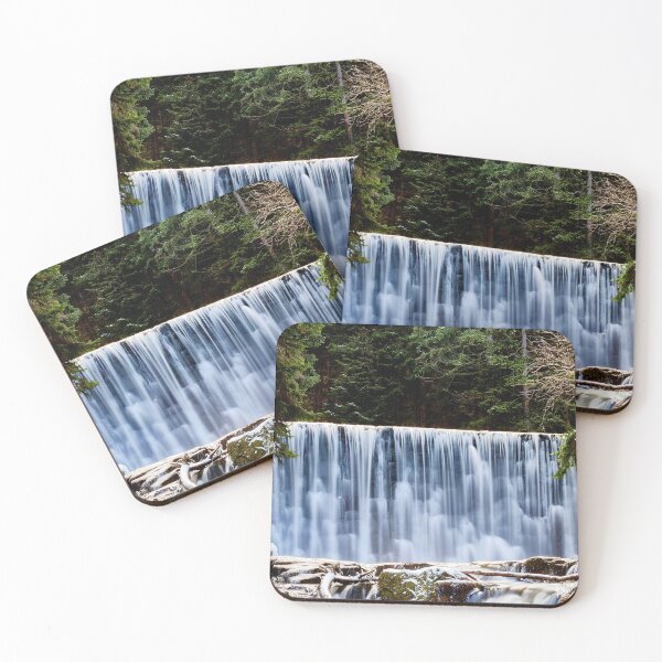 Item preview, A beautiful mountain waterfall in winter scenery designed and sold by ThomasFoto.