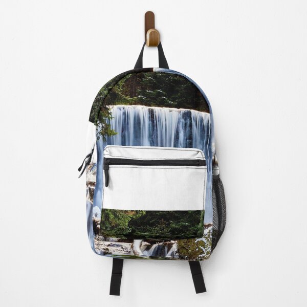 Item preview, A beautiful mountain waterfall in winter scenery designed and sold by ThomasFoto.
