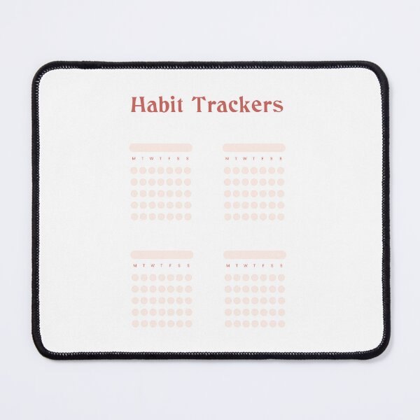 Item preview, 4 Habit Trackers Pack for Easy Bullet Journaling - Coral version designed and sold by celestevolta.