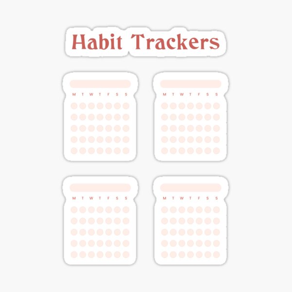 Mini Habit tracker stickers, checklist box stickers, goal sticker, min –  Dream in Drops