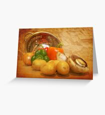 Cascading Vegetables Greeting Card