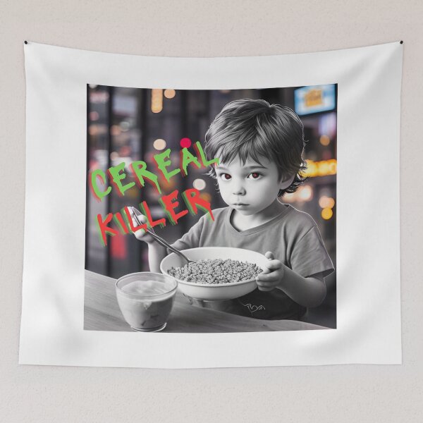 Item preview, Cereal killer - be afraid, be very afraid - child with sharp spoon designed and sold by TheRubberOnion.