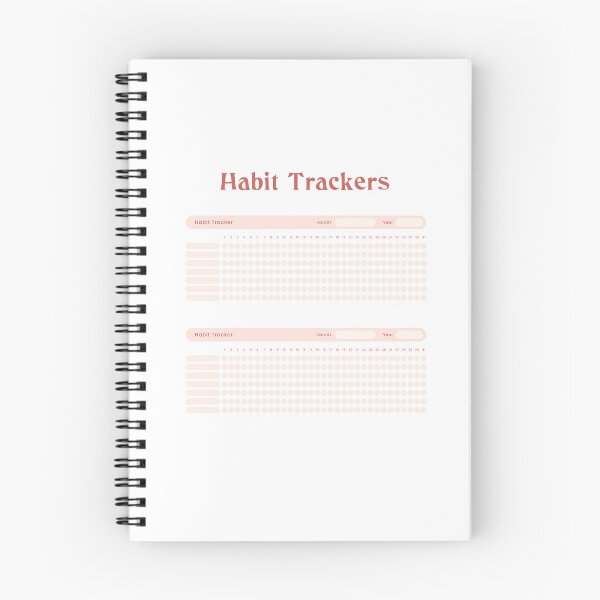 Item preview, Simple Habit Trackers Pack for Easy Bullet Journaling - Coral Version designed and sold by celestevolta.