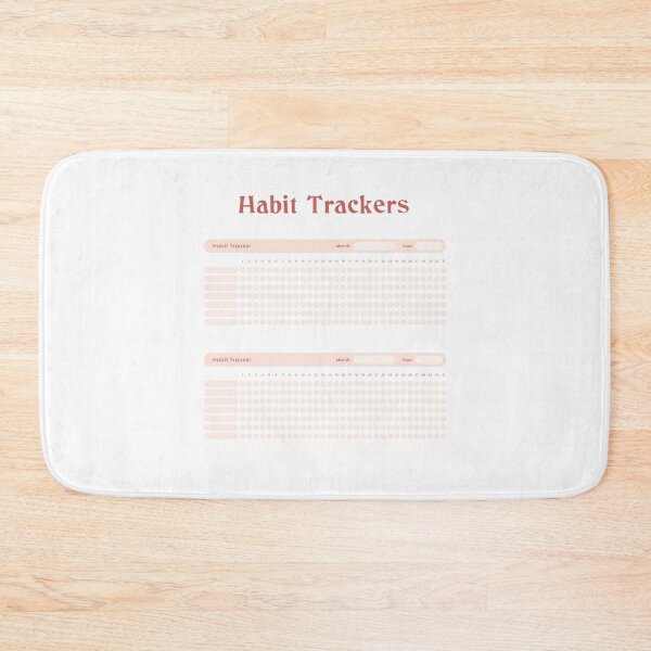 Item preview, Simple Habit Trackers Pack for Easy Bullet Journaling - Coral Version designed and sold by celestevolta.