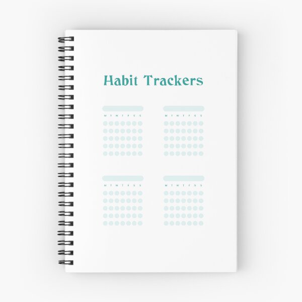 Item preview, 4 Habit Trackers Pack for Easy Bullet Journaling - Teal version designed and sold by celestevolta.