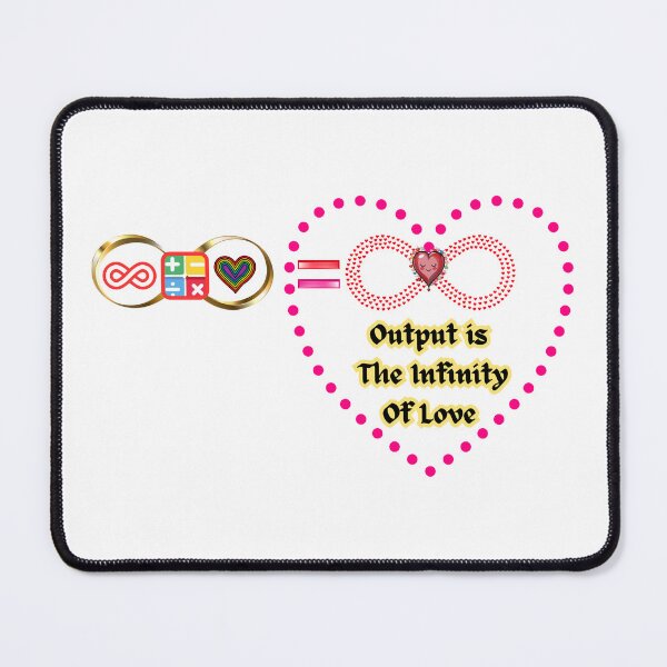 Item preview, The equation of The infinity do[+ - x / ] with Love, the output is the infinity of Love! Happy Valentine's day designed and sold by RoseAIArtRhythm.
