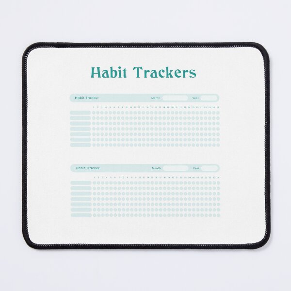 Item preview, Simple Habit Trackers Pack for Easy Bullet Journaling - Teal Version designed and sold by celestevolta.
