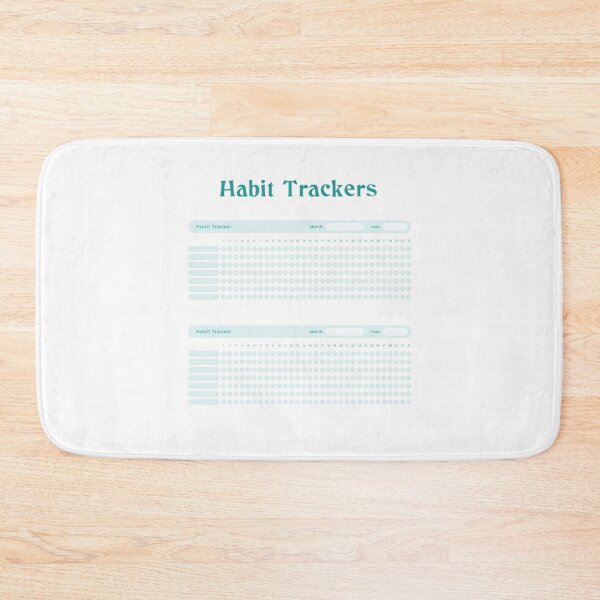 Item preview, Simple Habit Trackers Pack for Easy Bullet Journaling - Teal Version designed and sold by celestevolta.