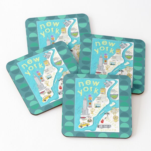 Item preview, New York, New York! A Colorful Illustration Of This Vibrant City By Artist Carla Daly designed and sold by Carla Daly.
