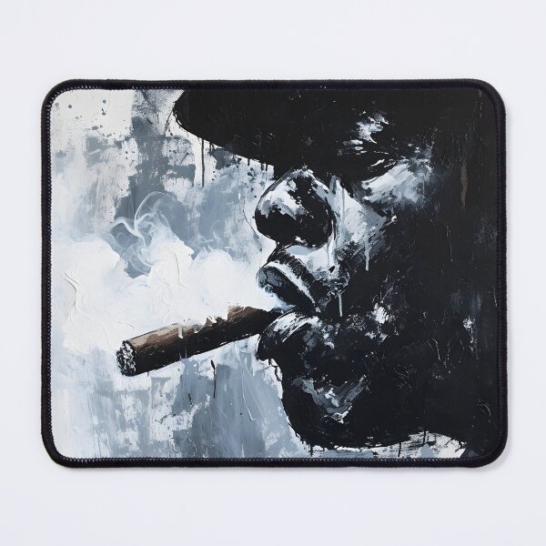 Item preview, Monochrome Whispers- A Timeless Tale of Cigar, Fumes, and Contemplation designed and sold by OlfactoART Studio.
