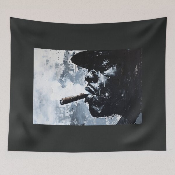 Item preview, Monochrome Whispers- A Timeless Tale of Cigar, Fumes, and Contemplation designed and sold by OlfactoART Studio.