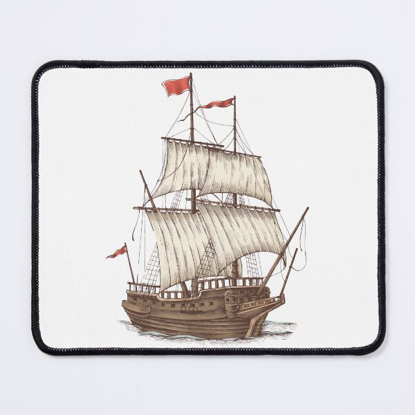 Item preview, Sailing into Adventure: Wooden Pirate Ship Illustration designed and sold by OpsDesing.