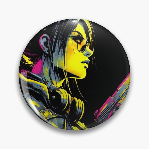 Artikelvorschau, Neon-Mädchen mit Waffe [Neo-Noir-Ästhetik] entworfen und verkauft von RESToRAPTOR.