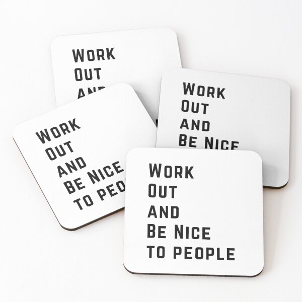 Item preview, Workout and be nice to people Home gym decor, wall art sign, poster  motivational quote designed and sold by JoyTop.