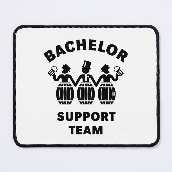 Item preview, Bachelor Support Team (Stag Party / Beer Barrels / Black) designed and sold by MrFaulbaum.