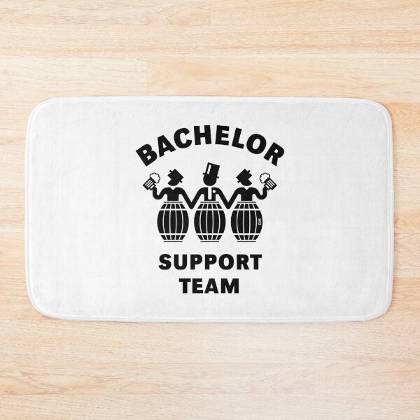 Item preview, Bachelor Support Team (Stag Party / Beer Barrels / Black) designed and sold by MrFaulbaum.