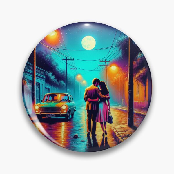 Item preview, Couple walking on an illuminated night designed and sold by DrewShops.