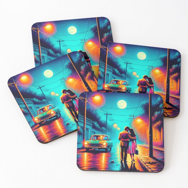 Item preview, Couple walking on an illuminated night designed and sold by DrewShops.