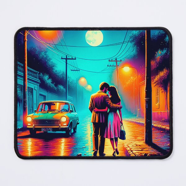 Item preview, Couple walking on an illuminated night designed and sold by DrewShops.