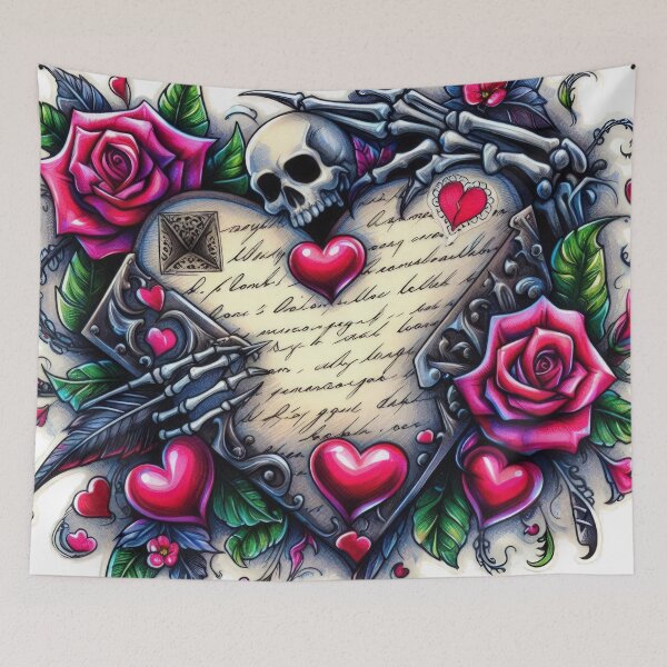 Item preview, Gothic valentines day Letter of Love goth  Sticker designed and sold by Expressions-Sel.
