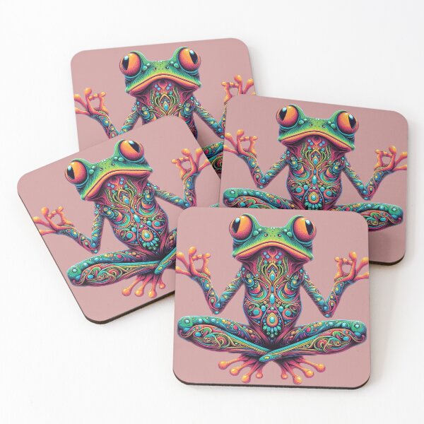 Item preview, Psychedelic Yoga Frog designed and sold by SpunkySpaniel.