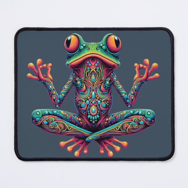 Item preview, Psychedelic Yoga Frog designed and sold by SpunkySpaniel.
