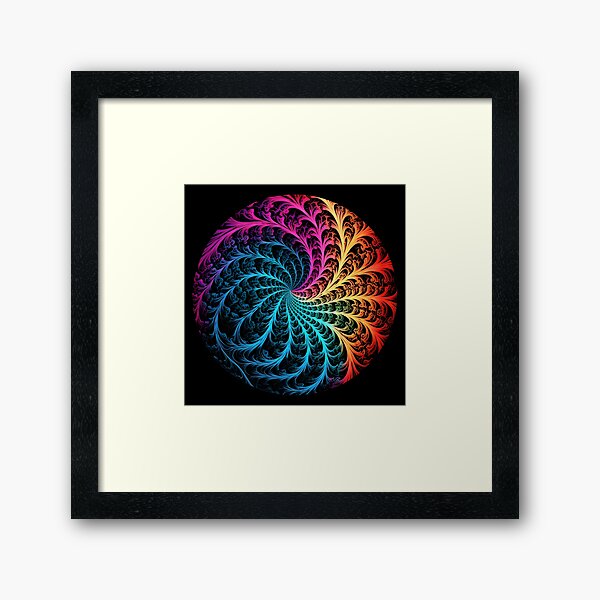 Item preview, Psychedelic colorful spiral fractal print designed and sold by dcrc.