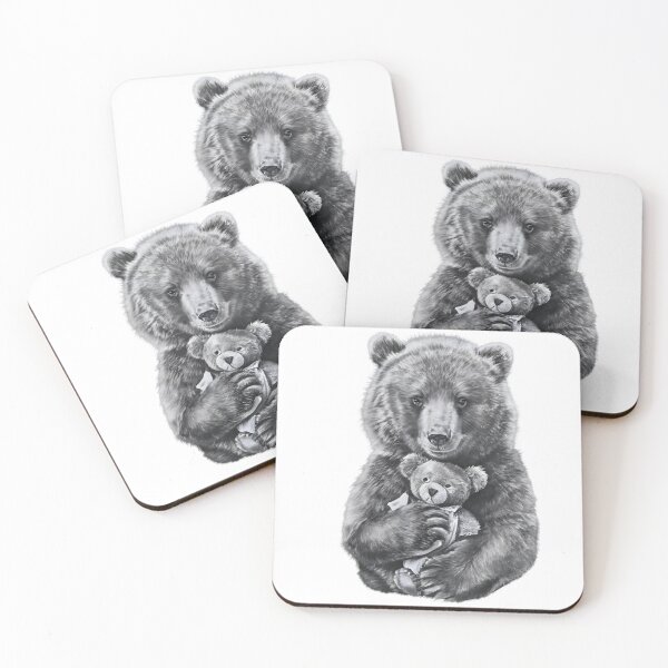 Item preview, Little Baby Bear Cub Holding a Toy Bear designed and sold by Luxpavo.