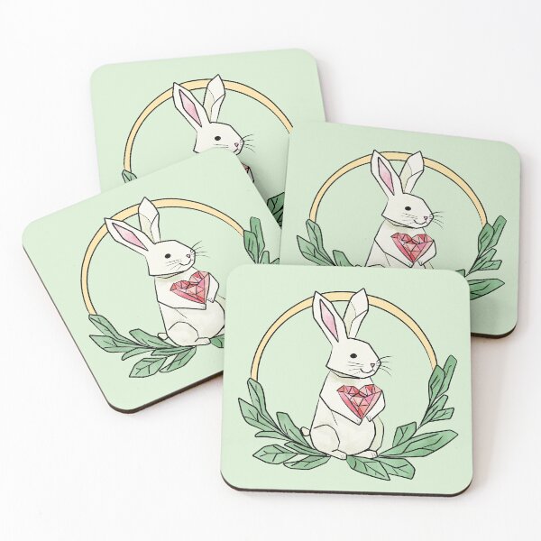 Item preview, Geometric Bunny Love designed and sold by AdriaCaps Art & Design.