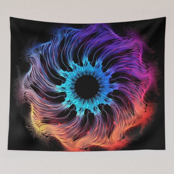 Item preview, Psychedelic colorful spiral fractal print designed and sold by dcrc.