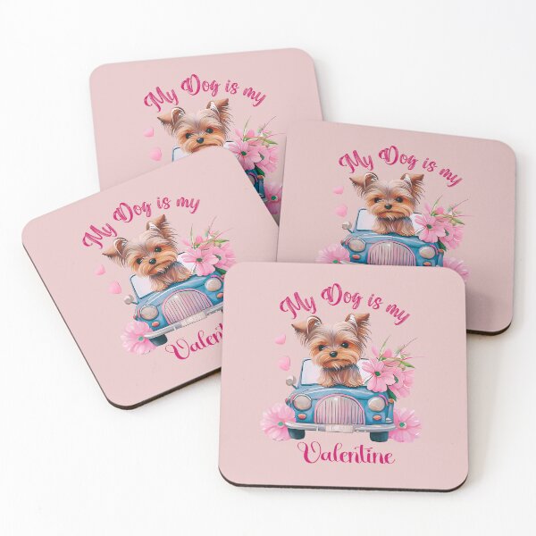 Item preview,  Cute Dog in a car  with a heart. Valentine mode Love on pink-Valentine 69 designed and sold by mndesignworx.