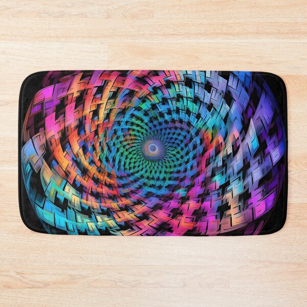 Aperçu de l'œuvre impression fractale spirale colorée psychédélique créée et vendue par dcrc.